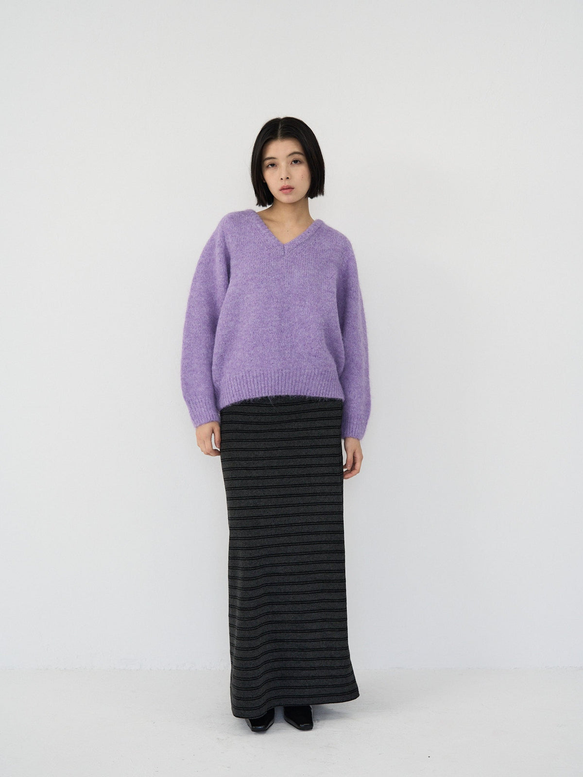 striped knit skirt