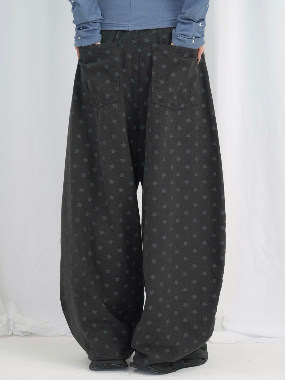 star dot balloon pants