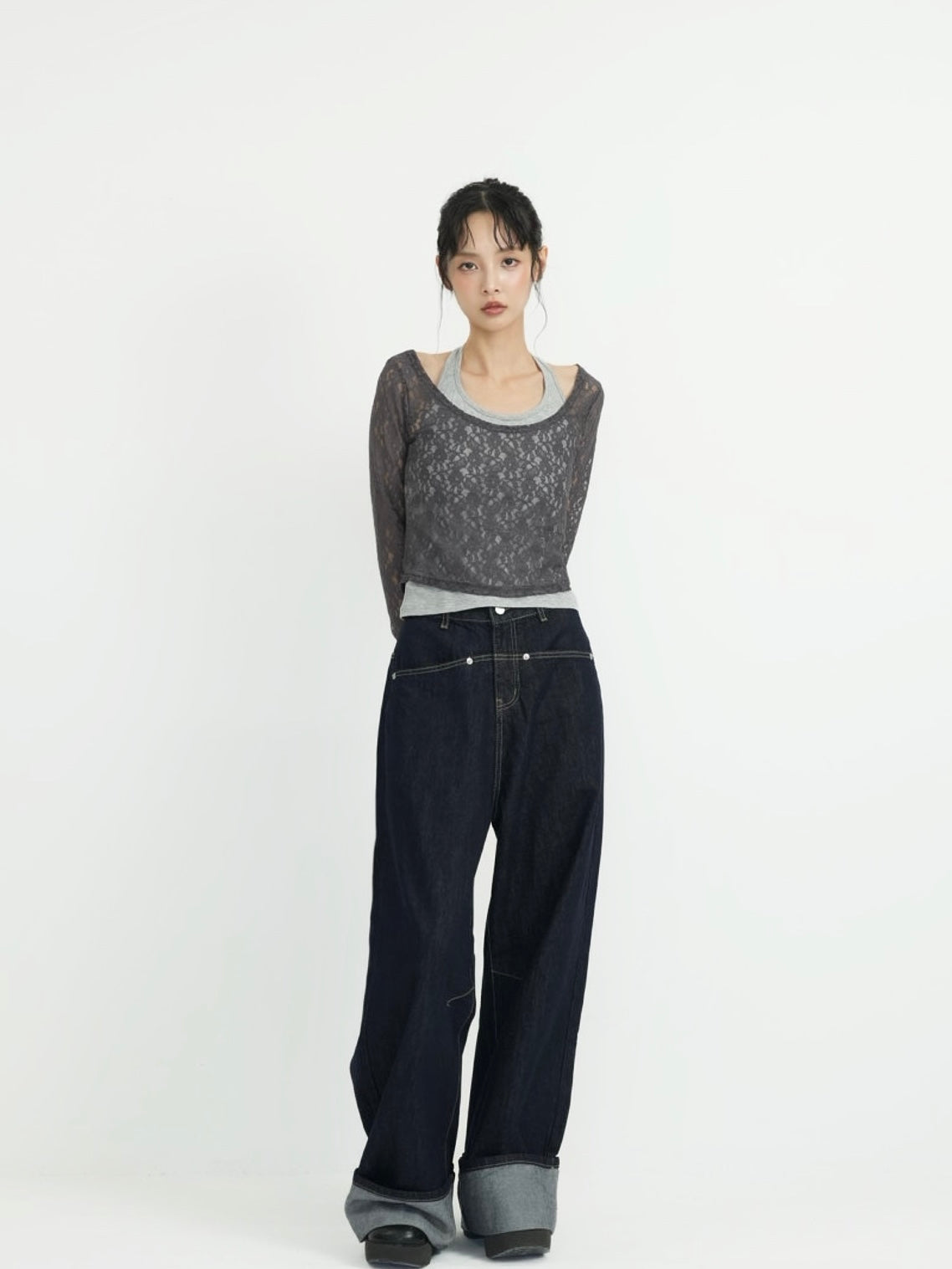 layered lace halter tops