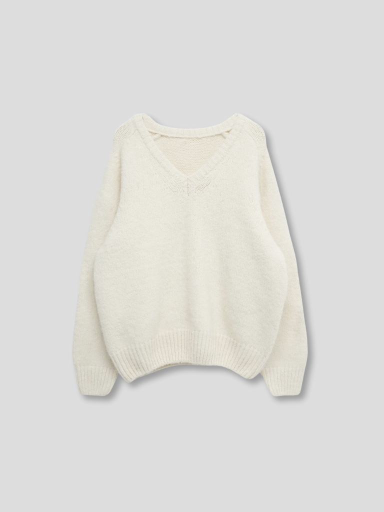 v neck soft knit