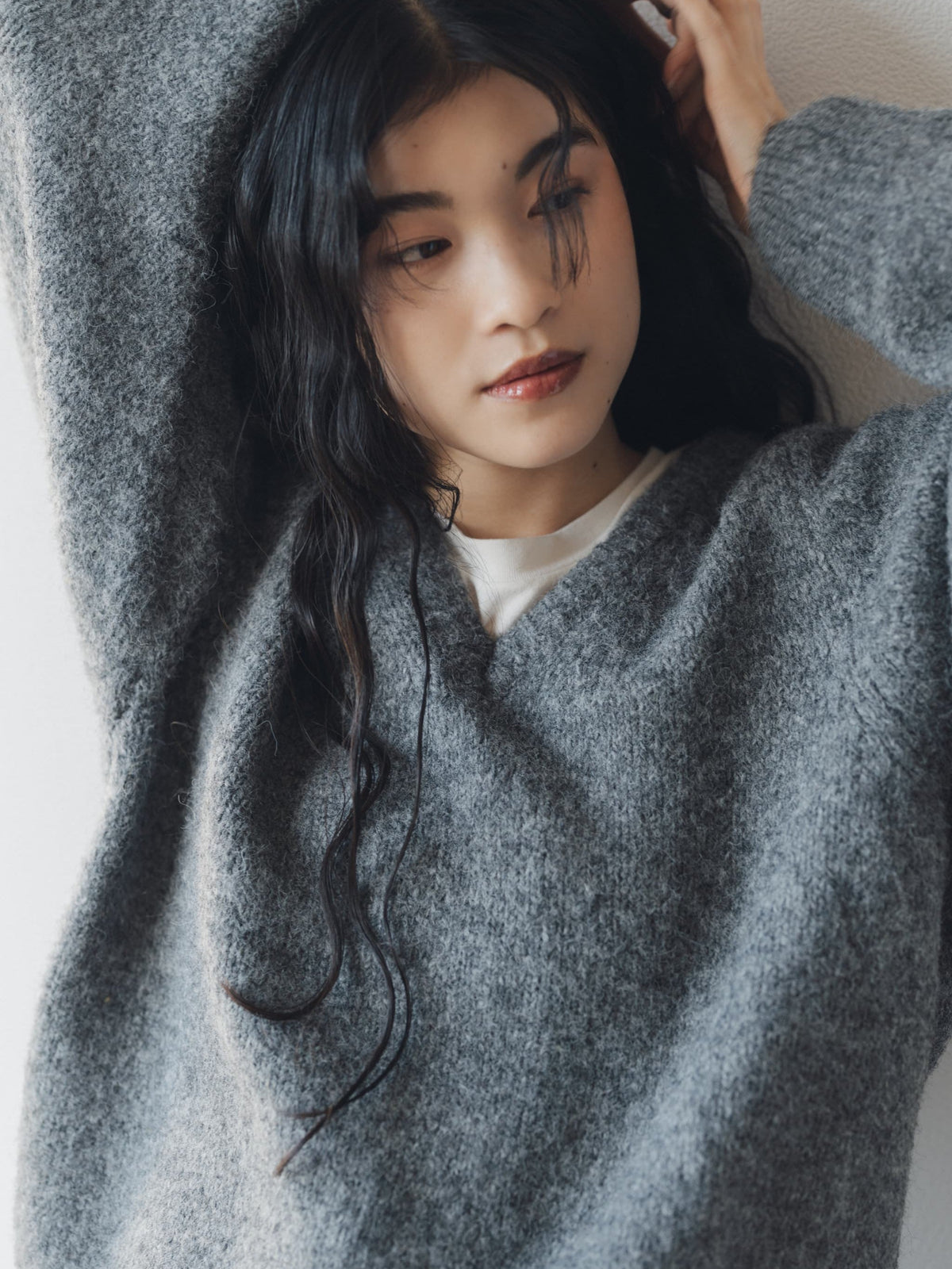 v neck soft knit