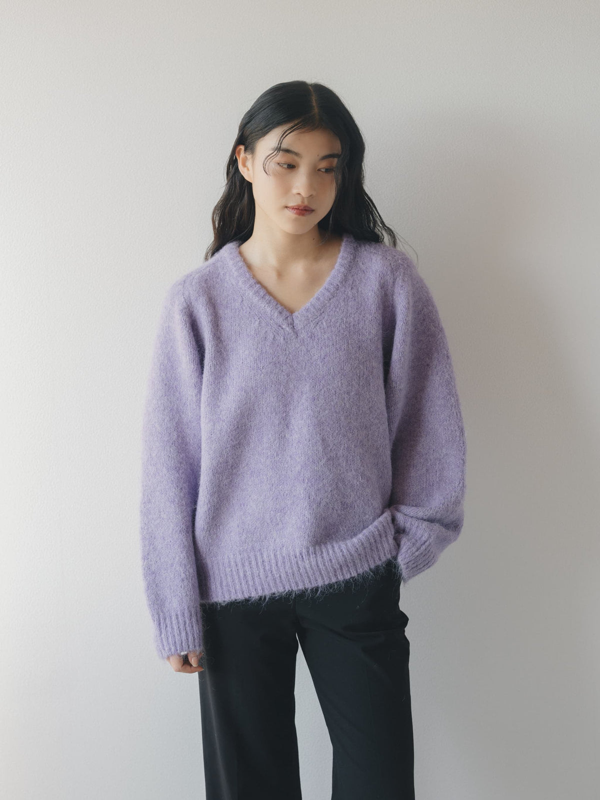 v neck soft knit