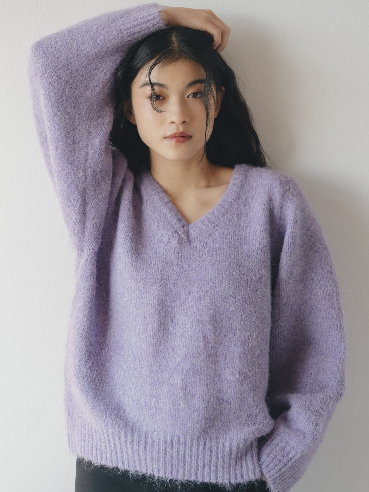 v neck soft knit