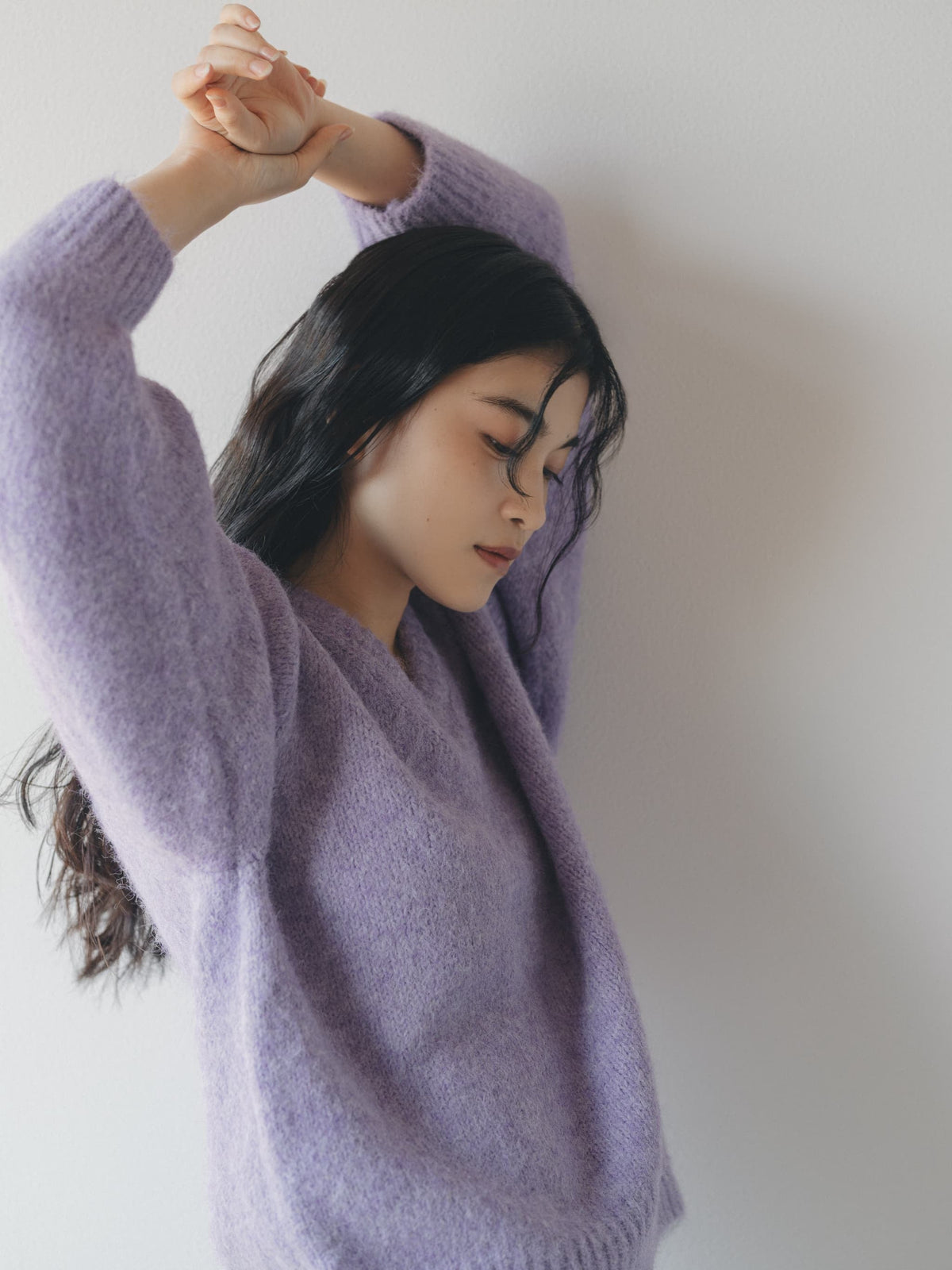 v neck soft knit
