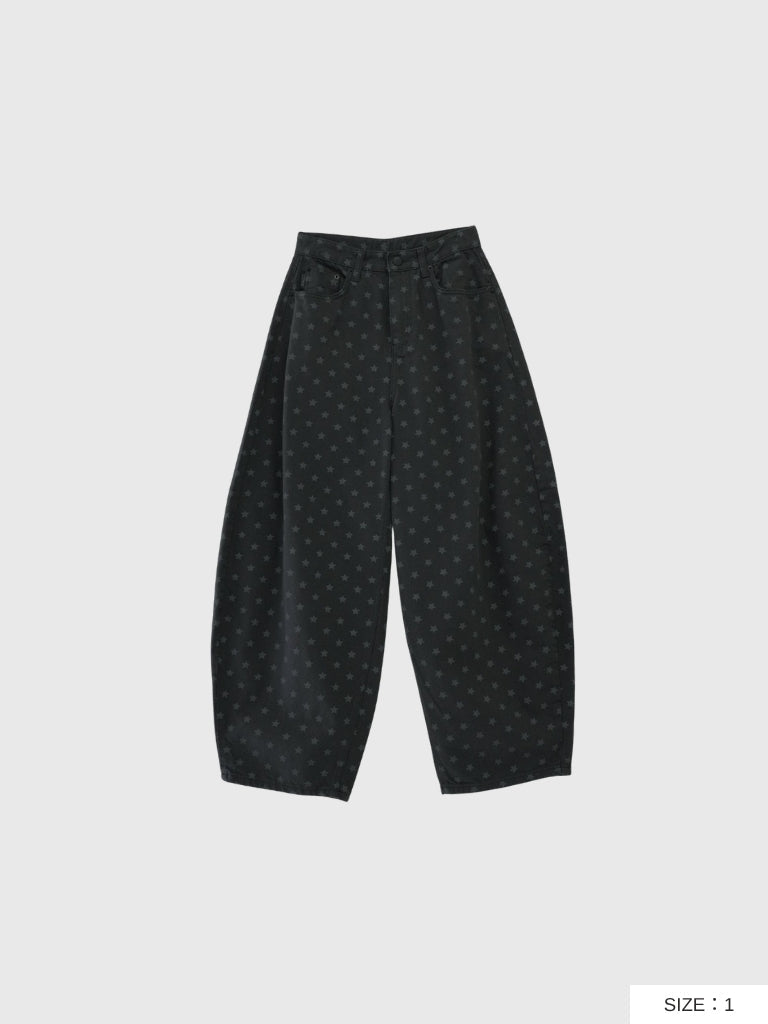 star dot balloon pants