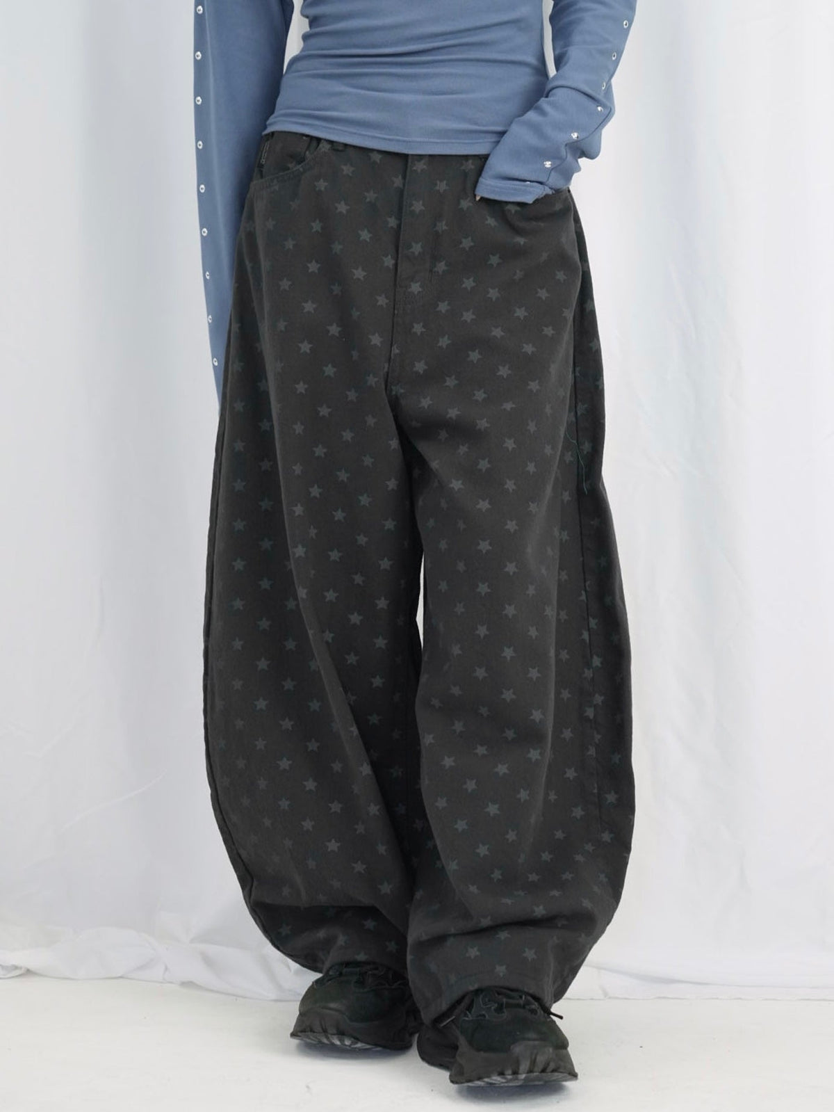star dot balloon pants