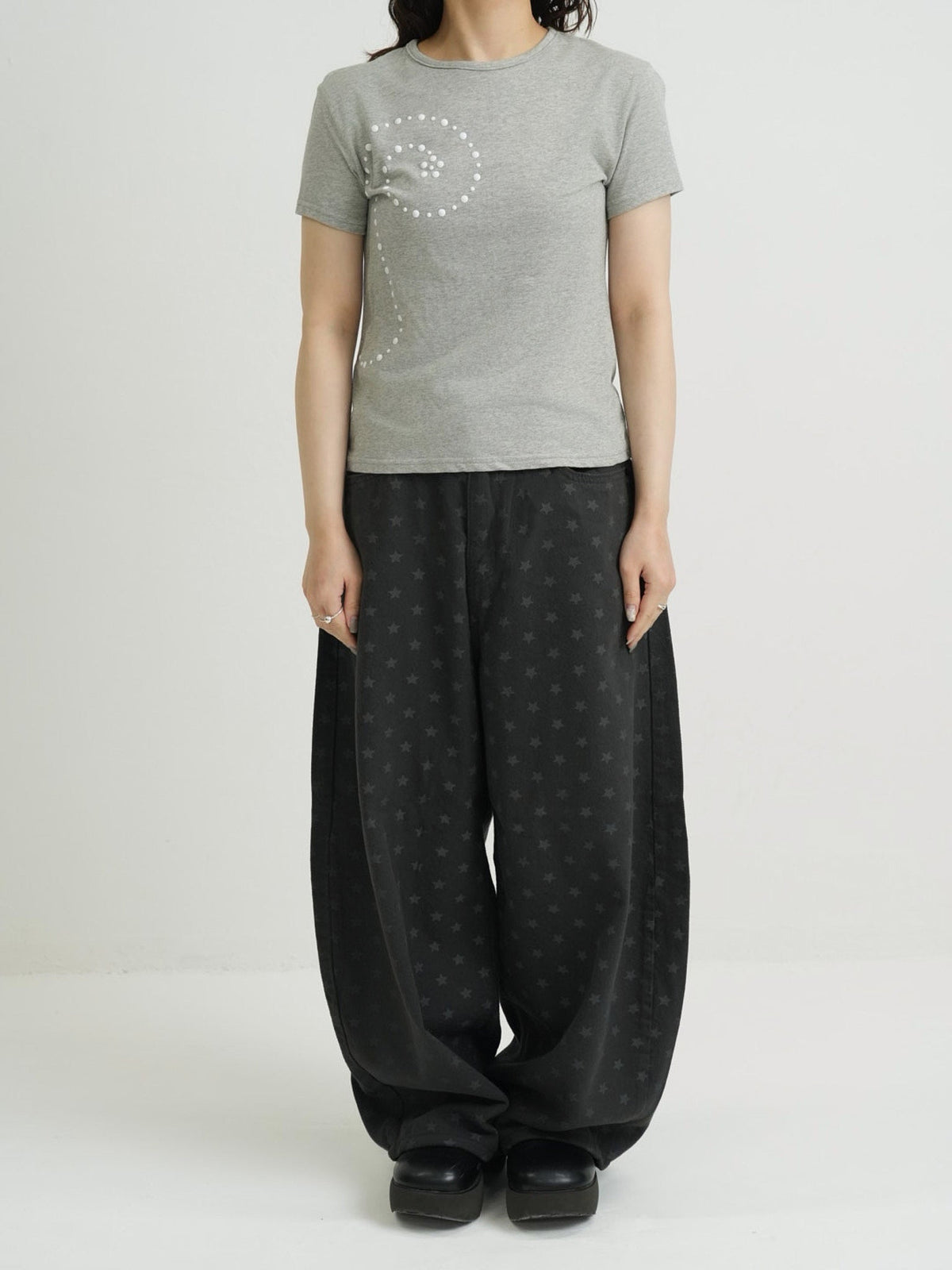 star dot balloon pants
