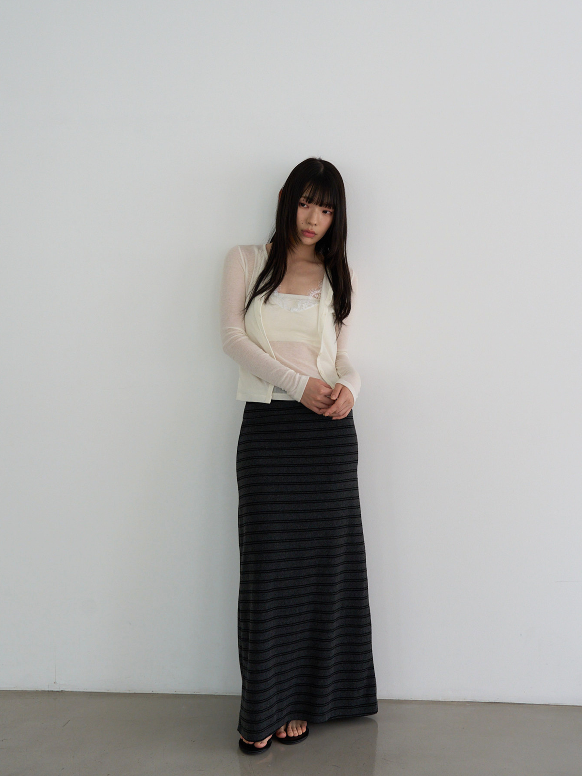 striped knit skirt