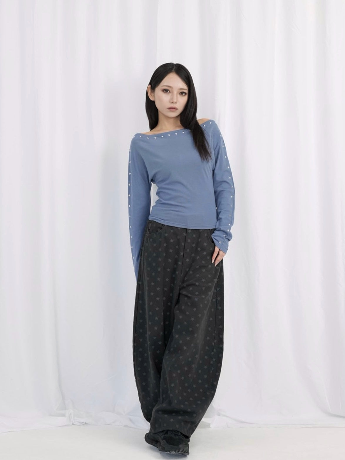 star dot balloon pants
