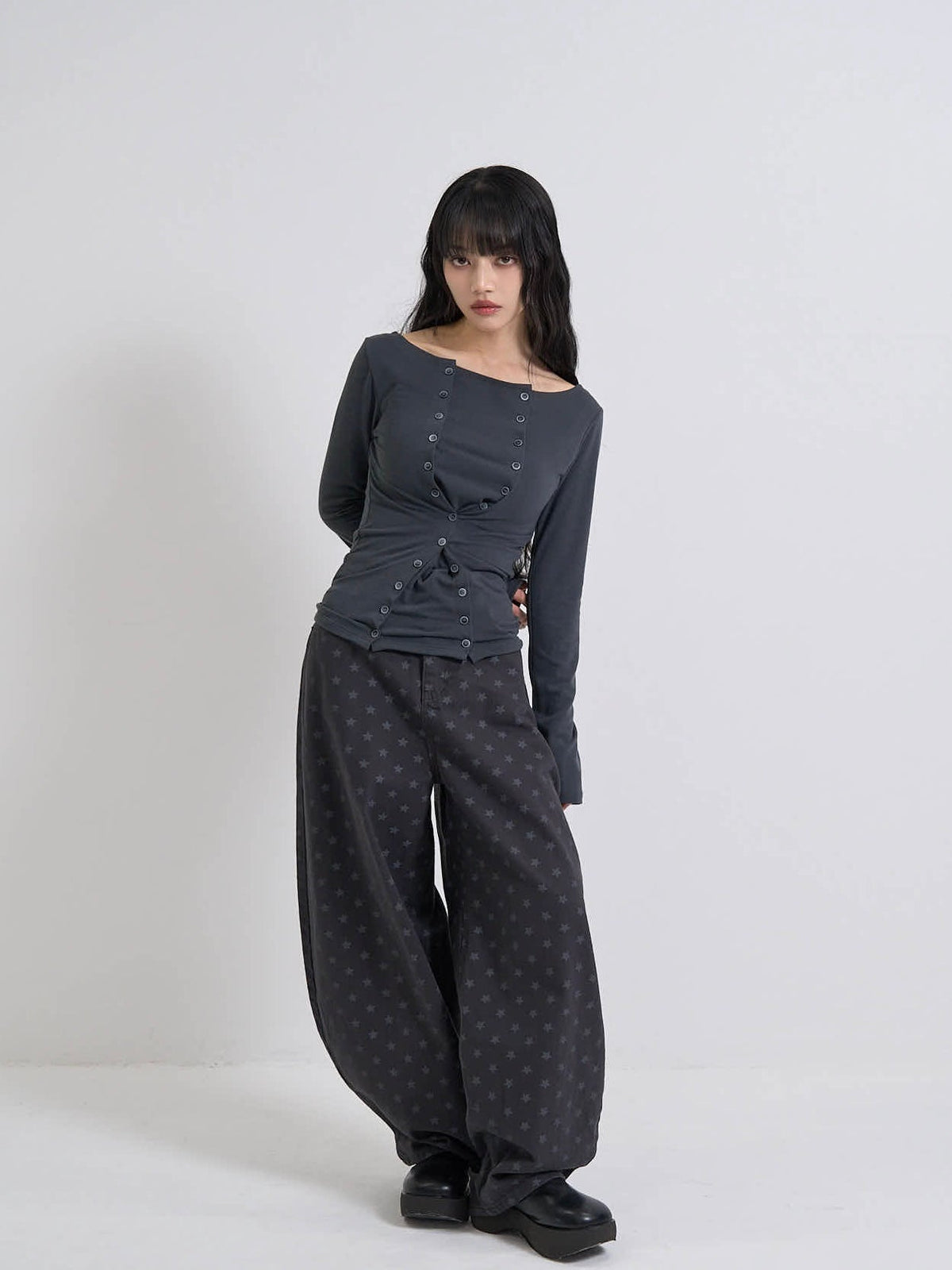 star dot balloon pants