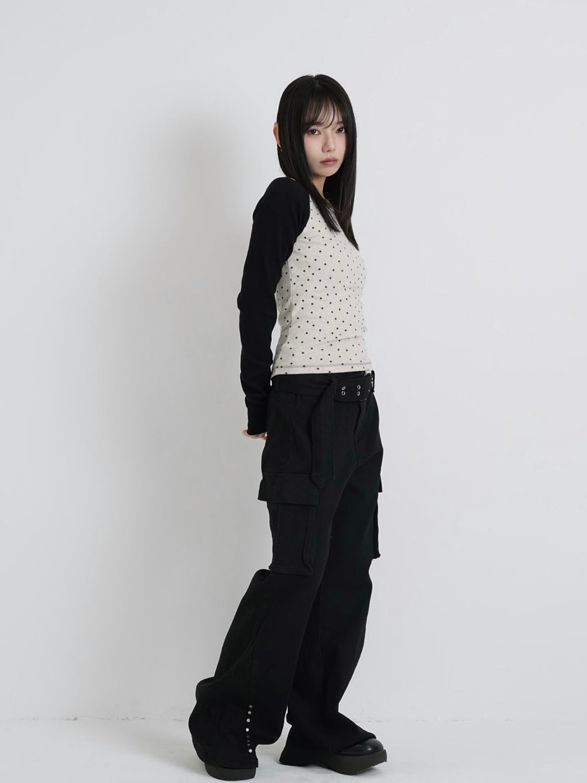 star dot raglan tops