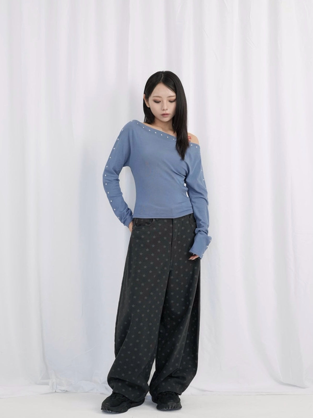star dot balloon pants
