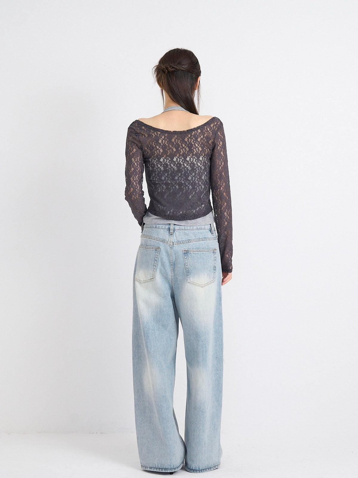 layered lace halter tops
