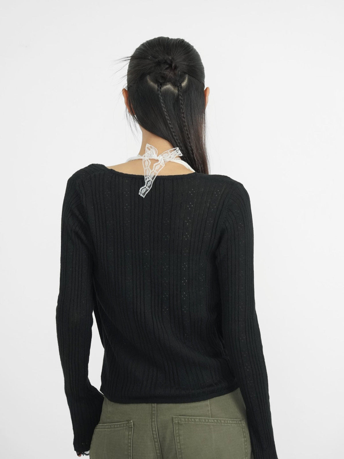 deep v neck cardigan