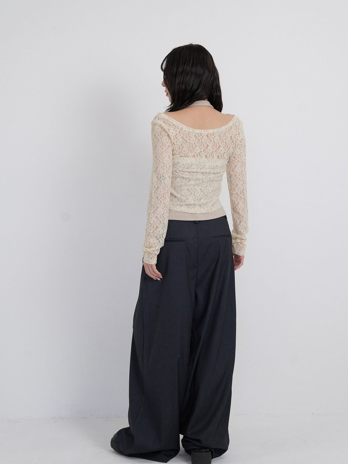 layered lace halter tops