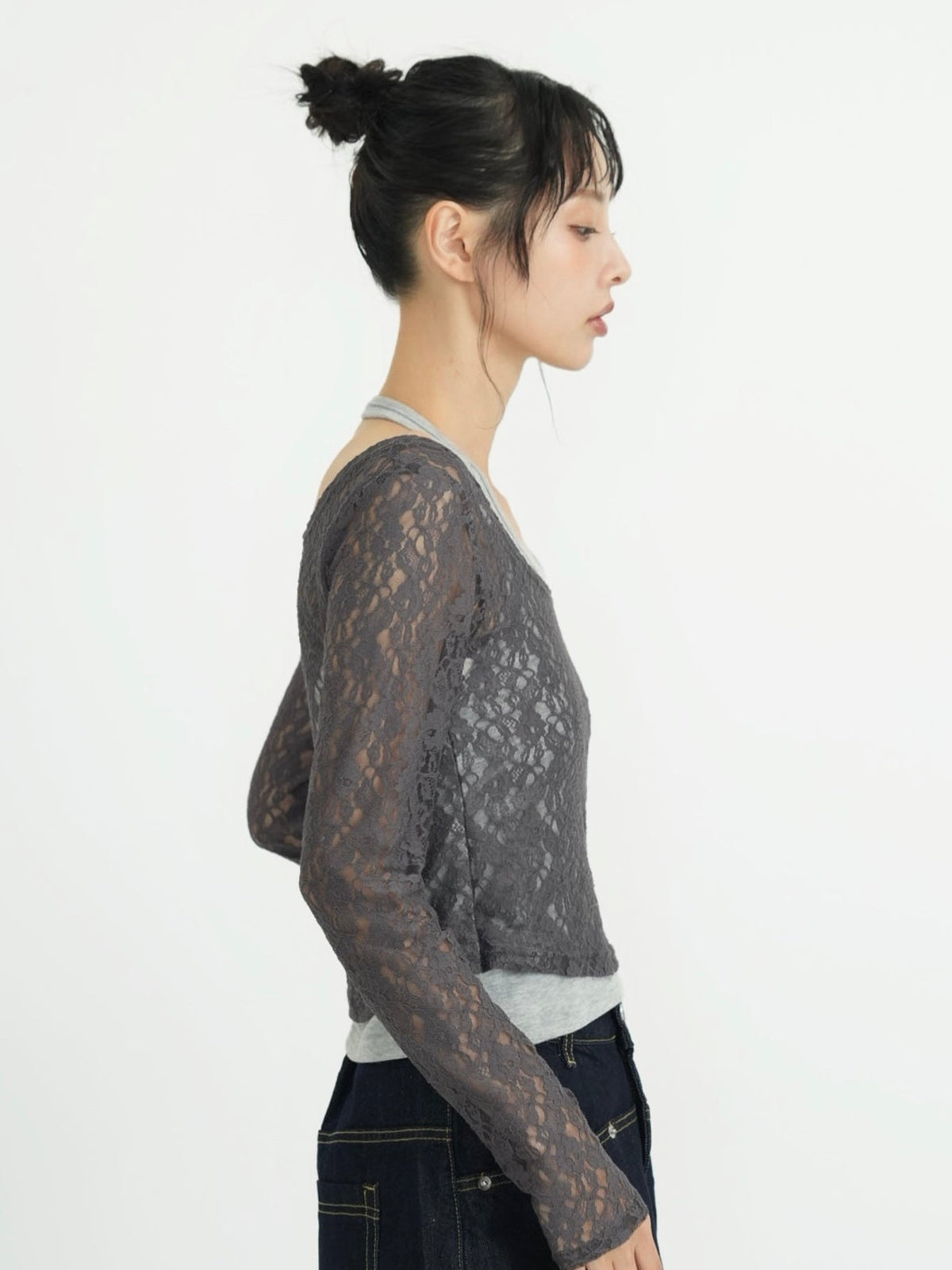 layered lace halter tops
