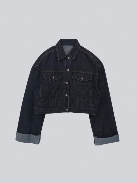 cropped denim jacket