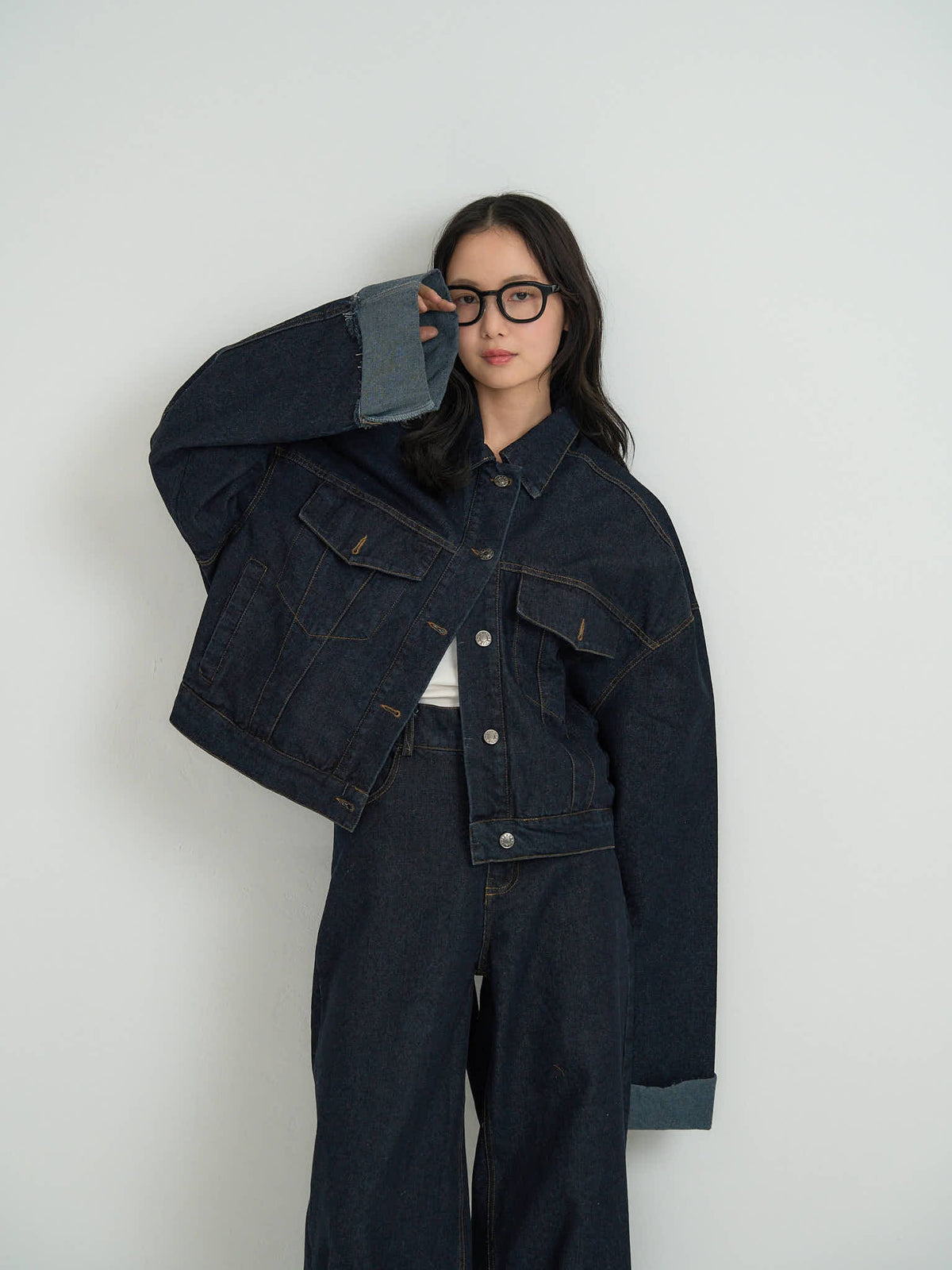 cropped denim jacket