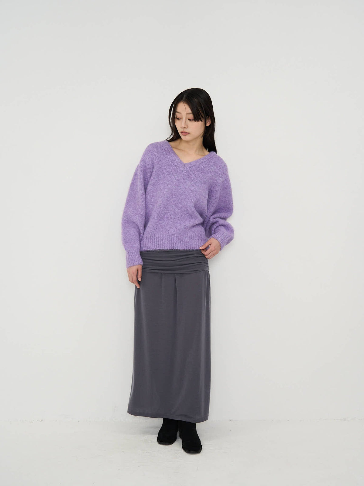 v neck soft knit