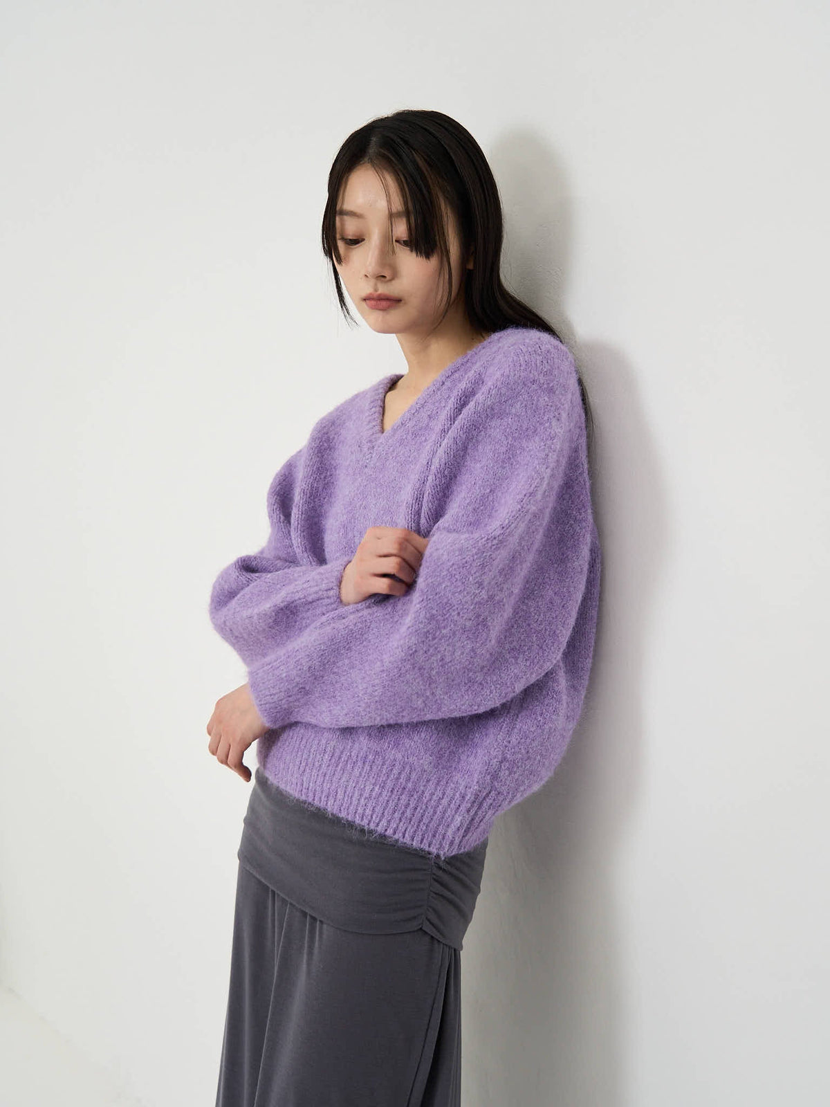 v neck soft knit
