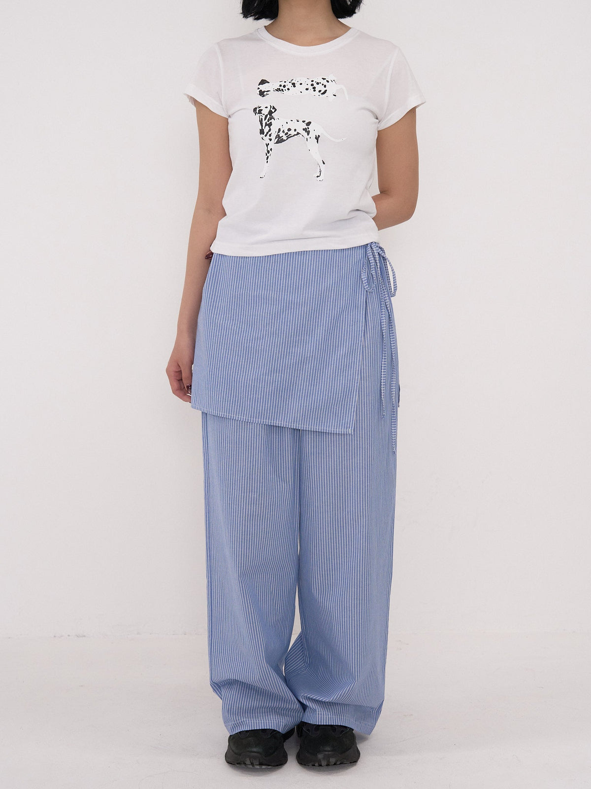 STRIPE WRAP PANTS