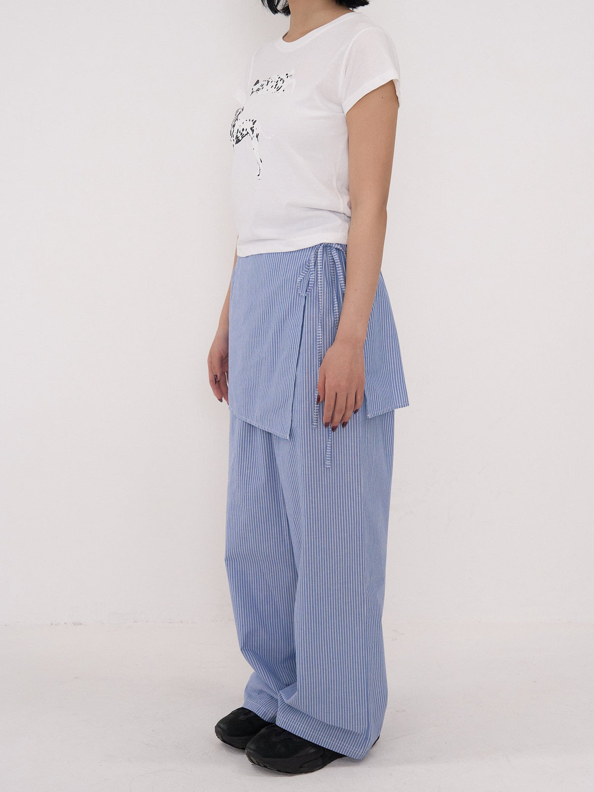 STRIPE WRAP PANTS