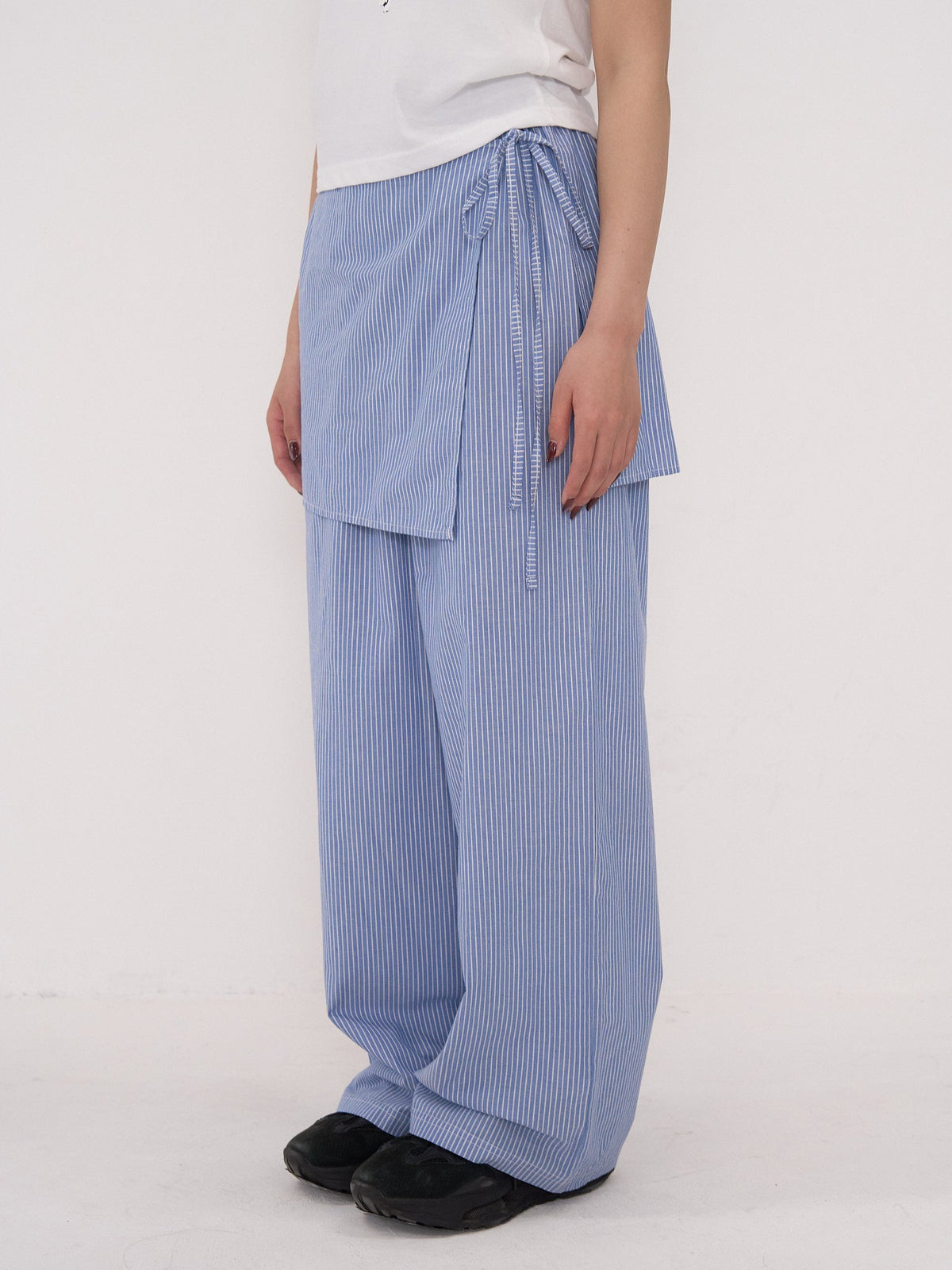 STRIPE WRAP PANTS