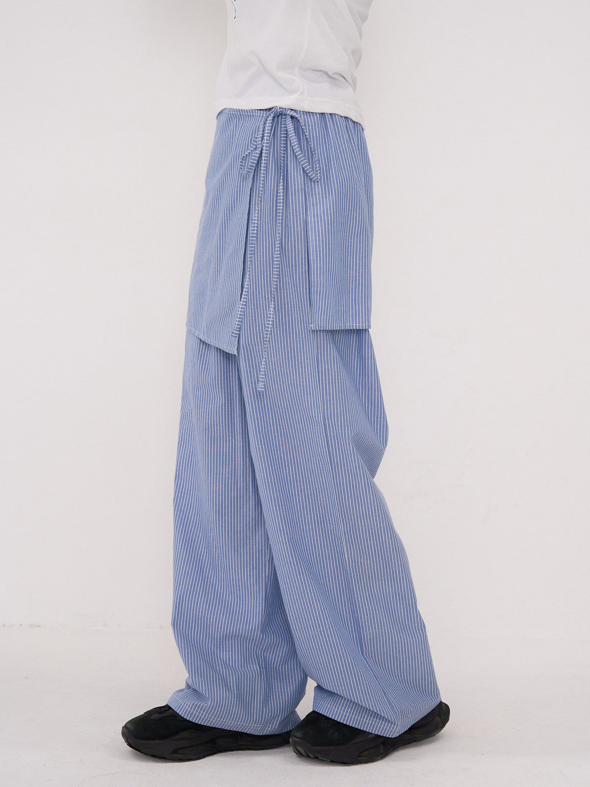 STRIPE WRAP PANTS