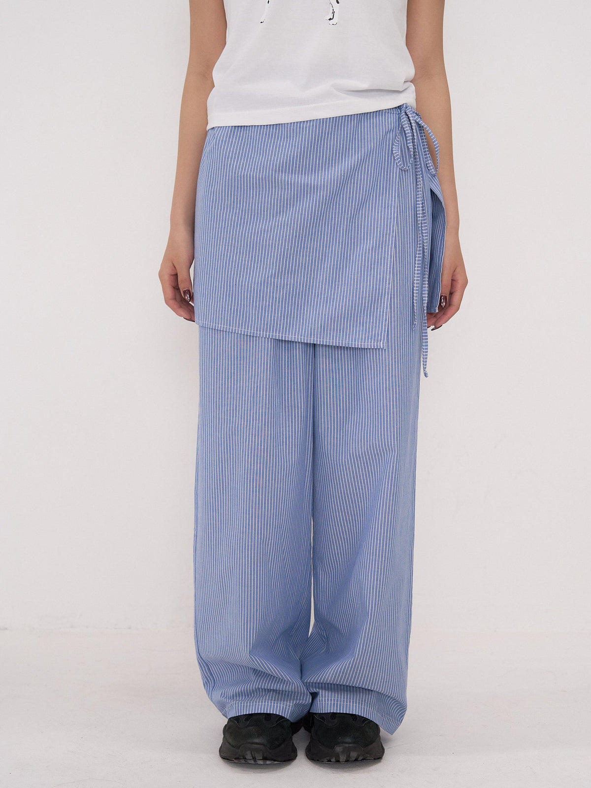 STRIPE WRAP PANTS
