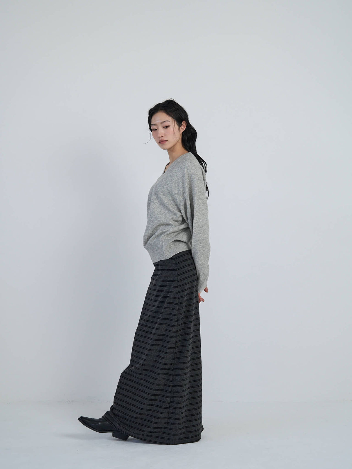 striped knit skirt