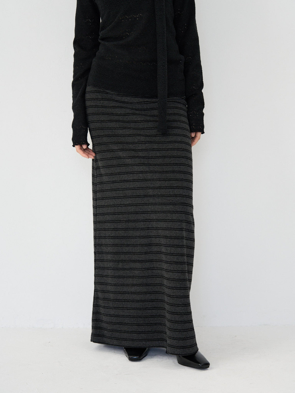 striped knit skirt