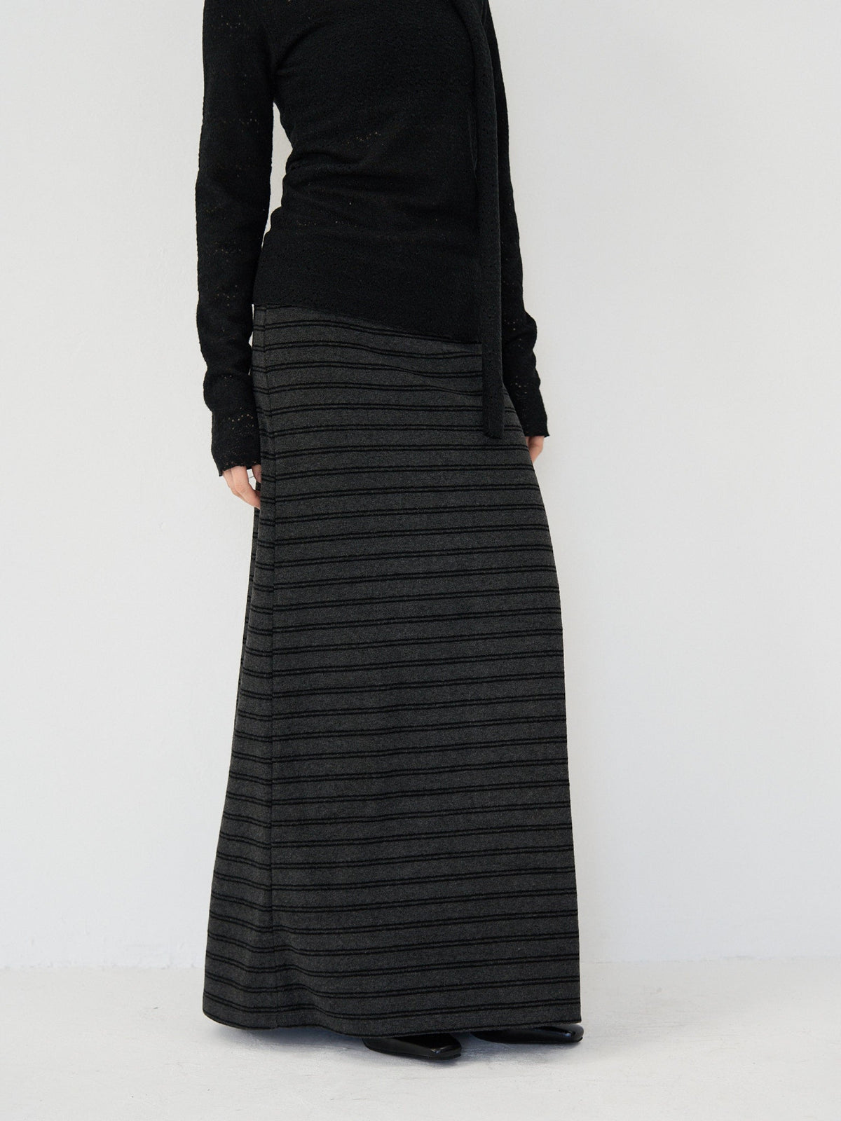 striped knit skirt