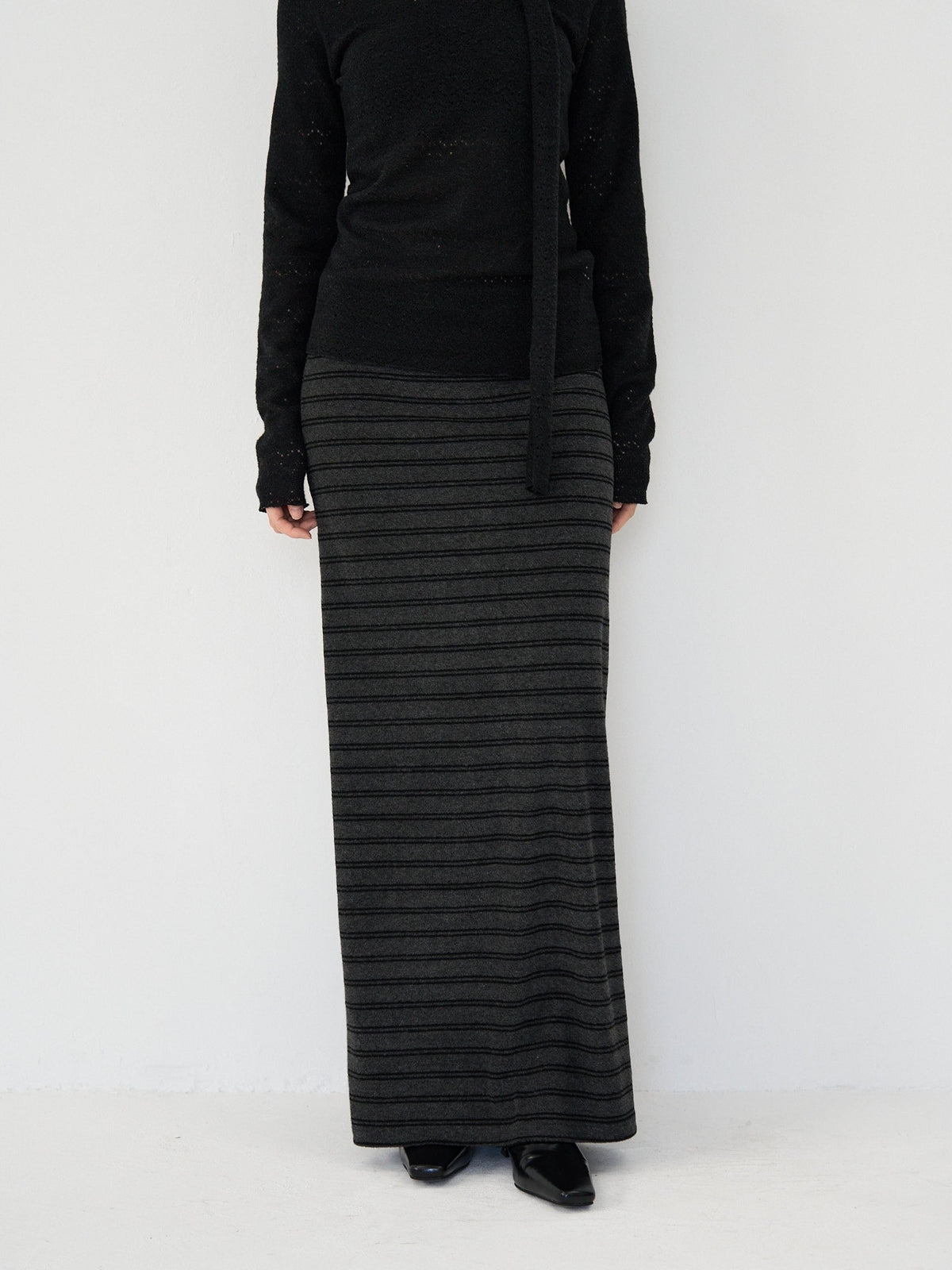 striped knit skirt