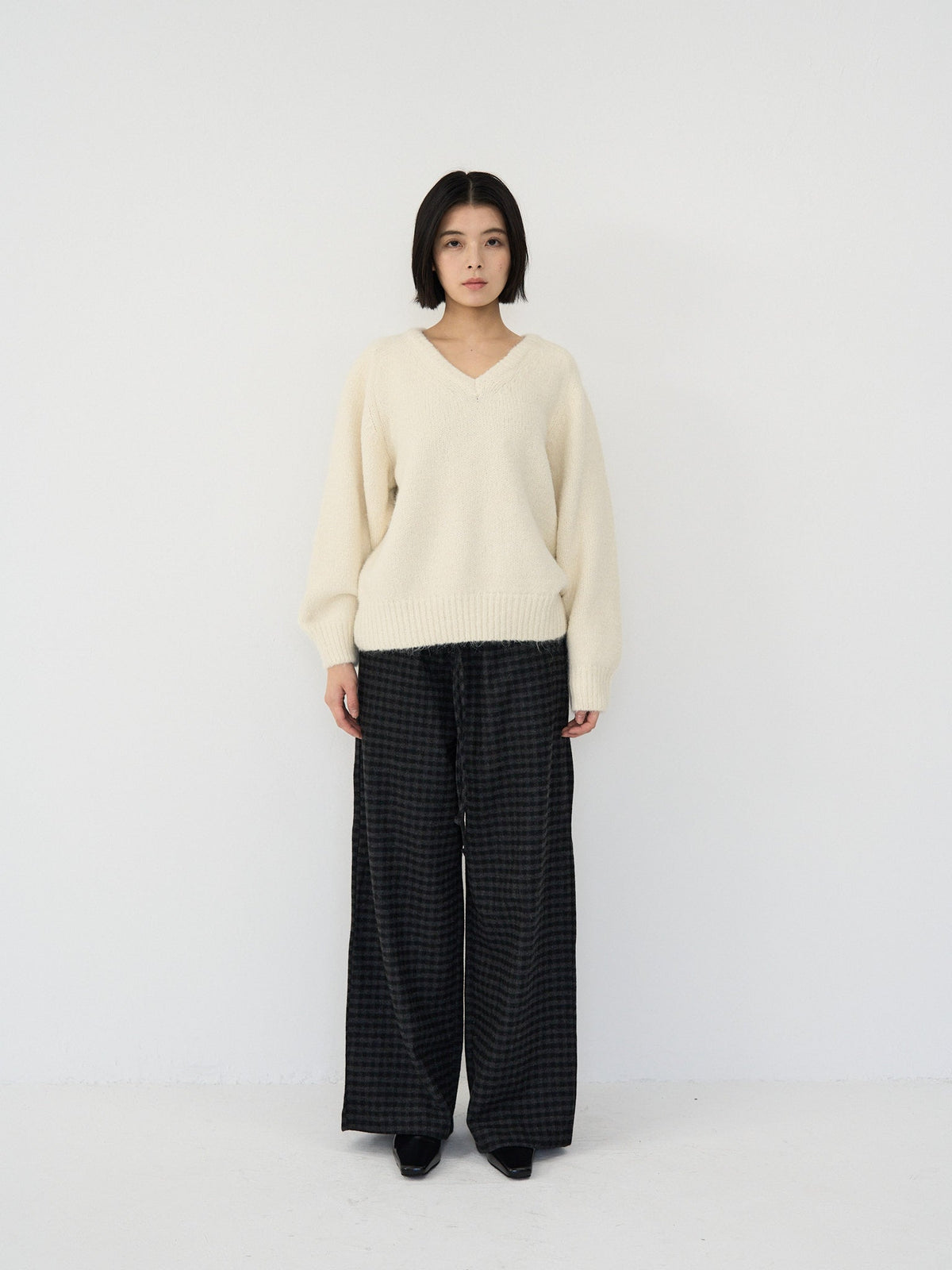 v neck soft knit