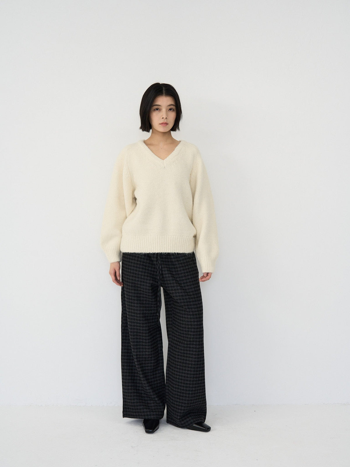 v neck soft knit