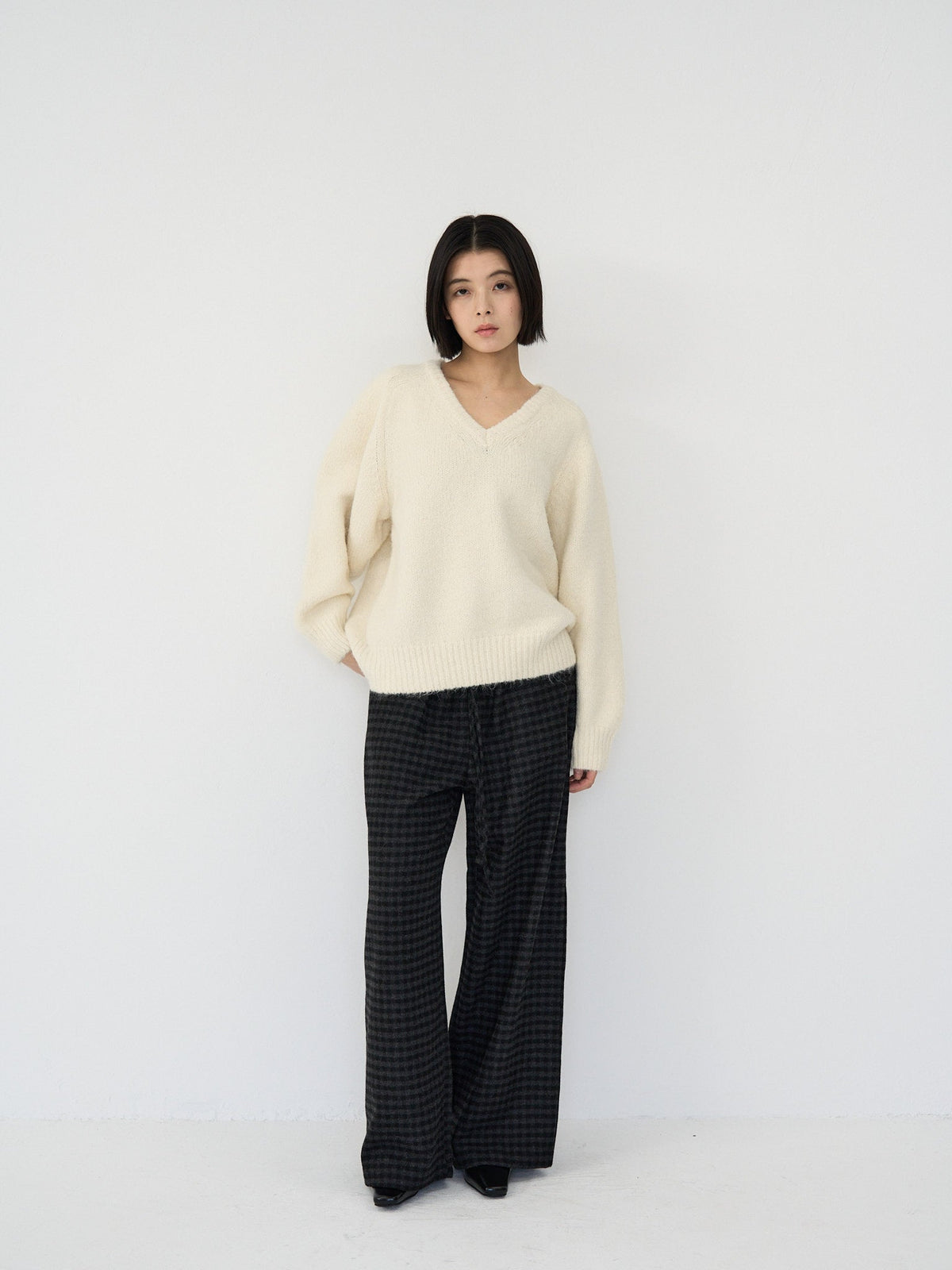 v neck soft knit