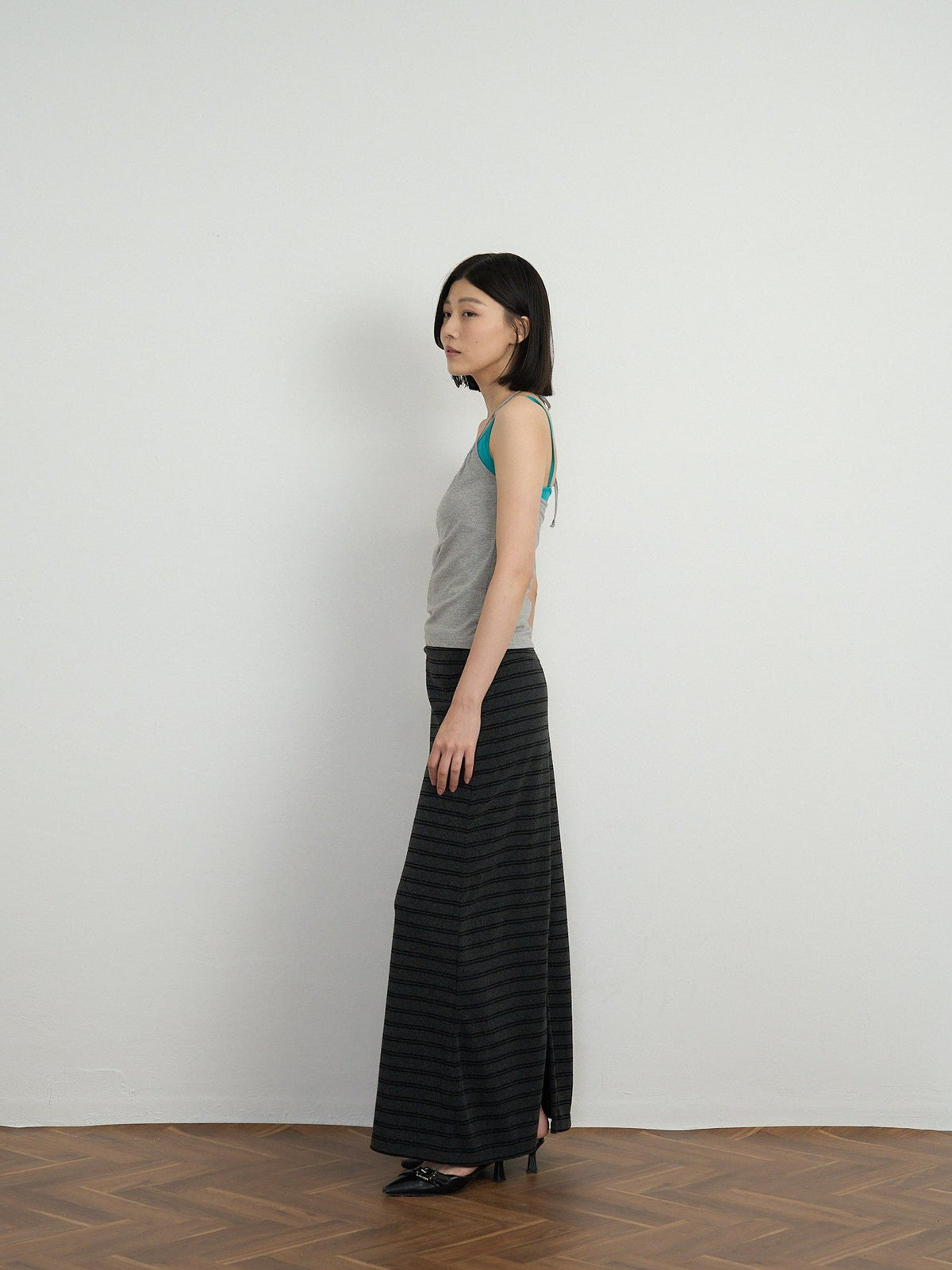 striped knit skirt