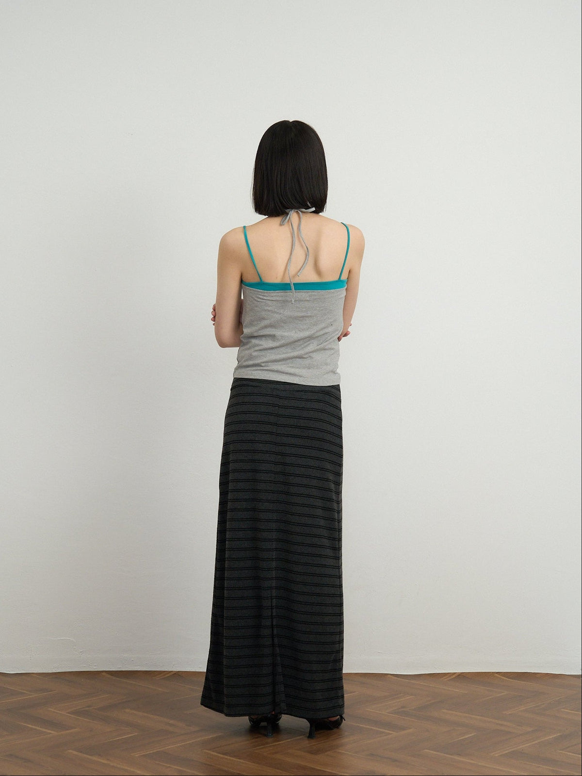 striped knit skirt