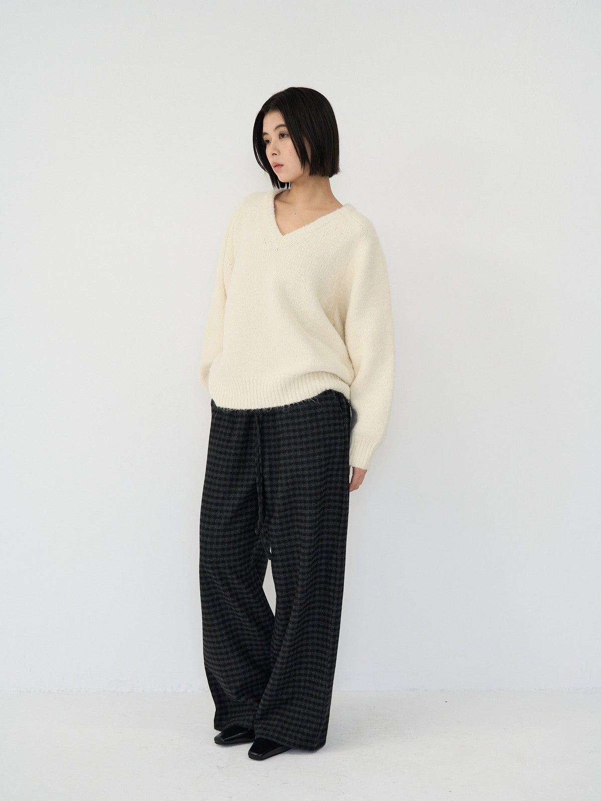 v neck soft knit