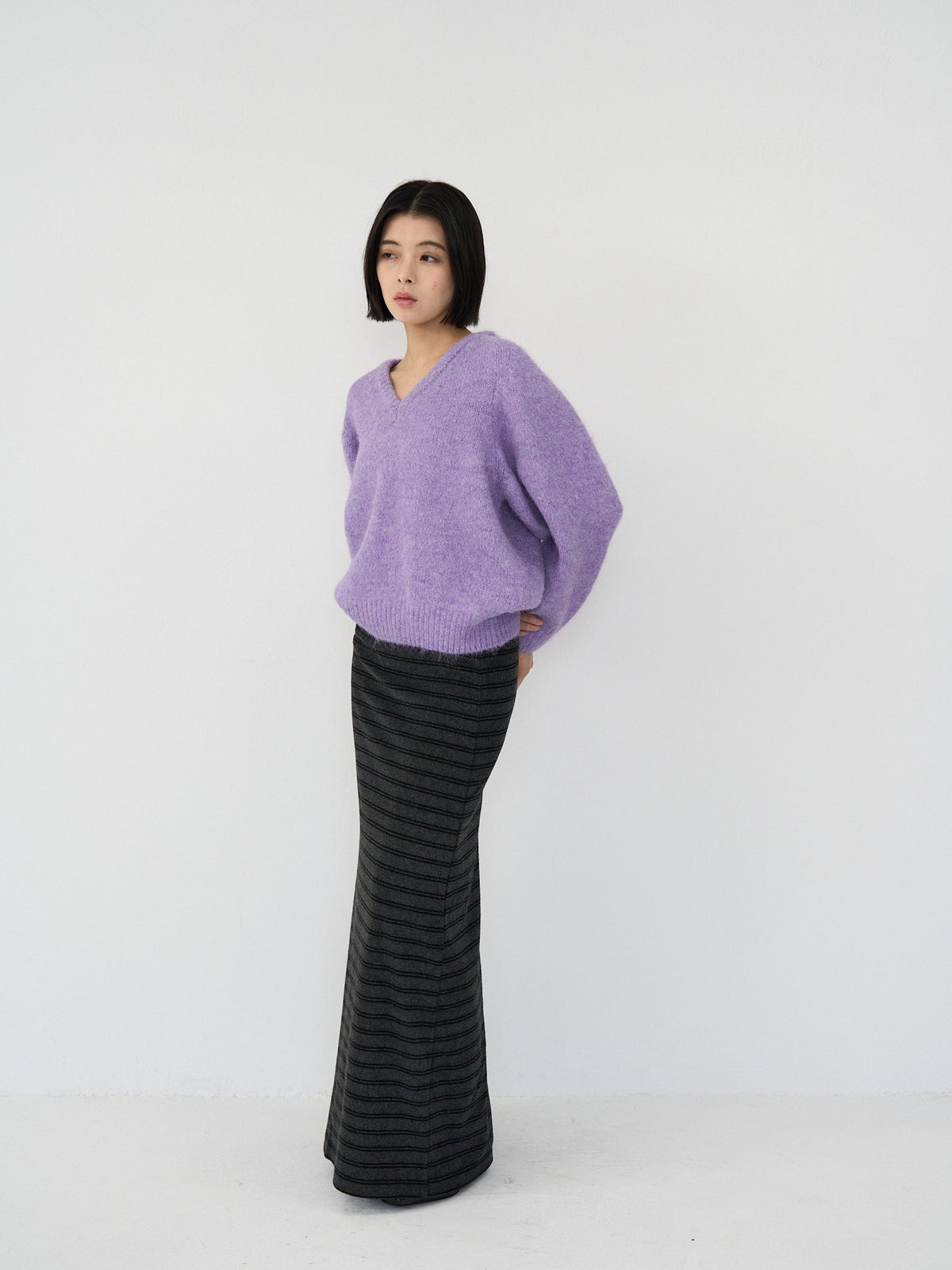 striped knit skirt