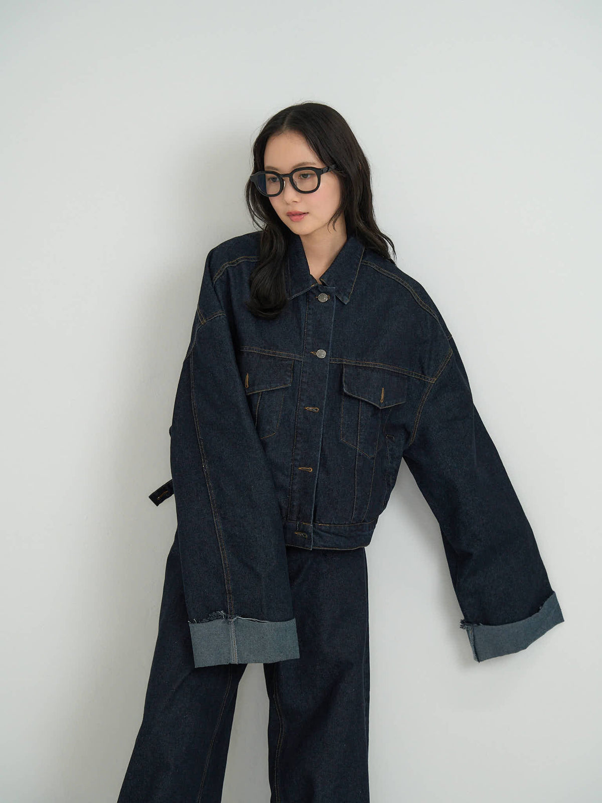 cropped denim jacket