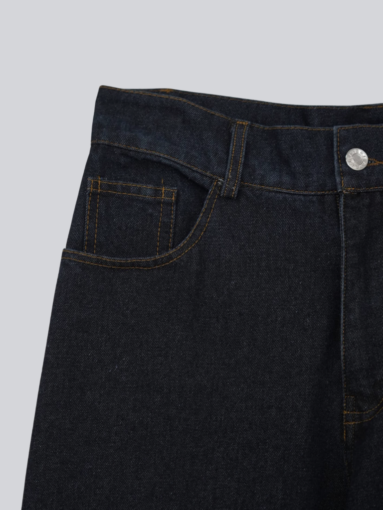 wide leg denim pants