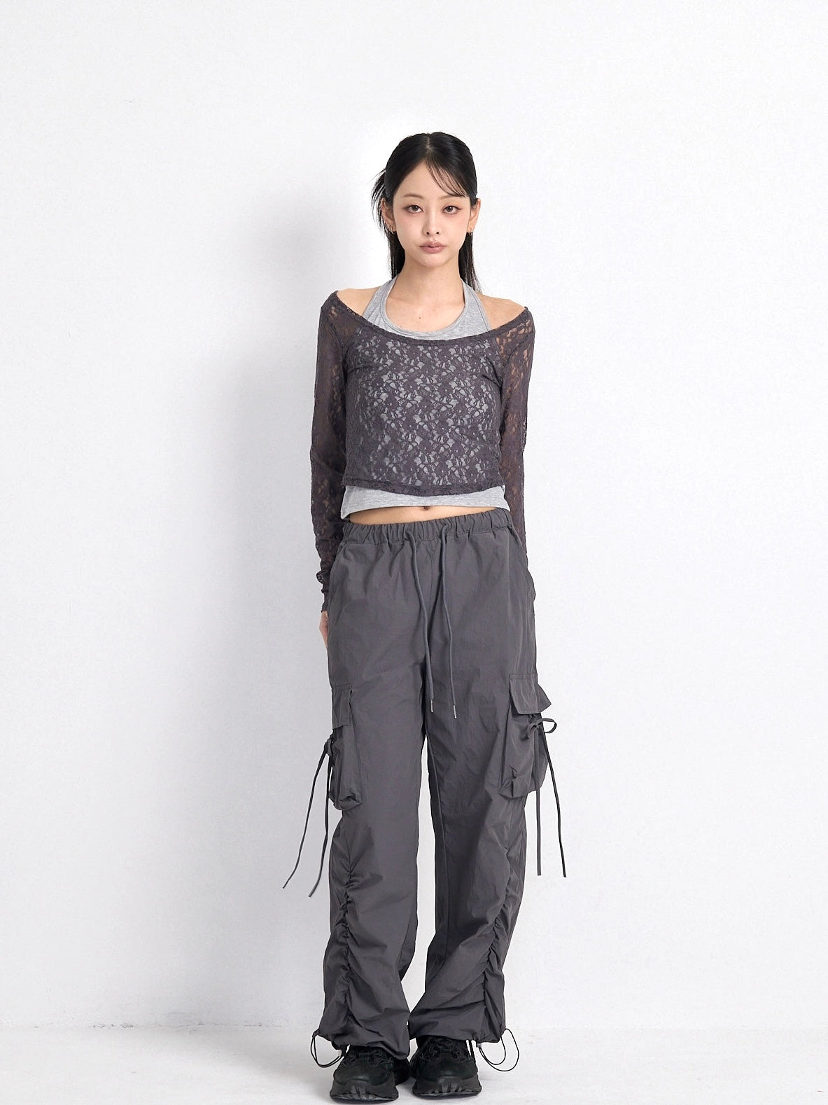 layered lace halter tops