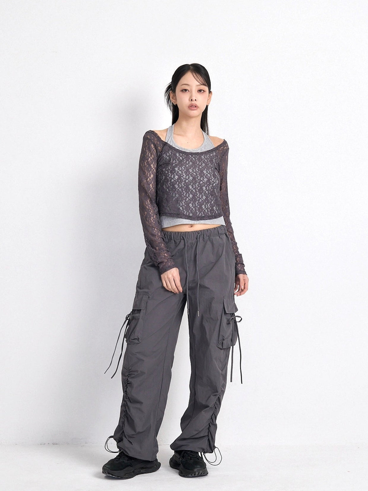 layered lace halter tops