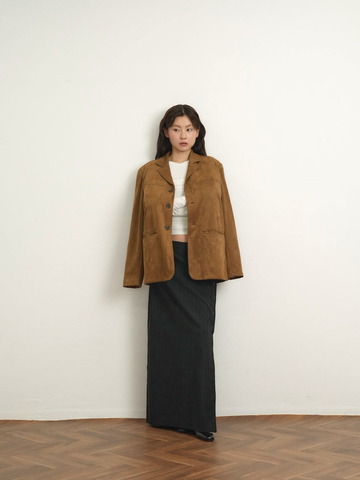 loose suede jacket