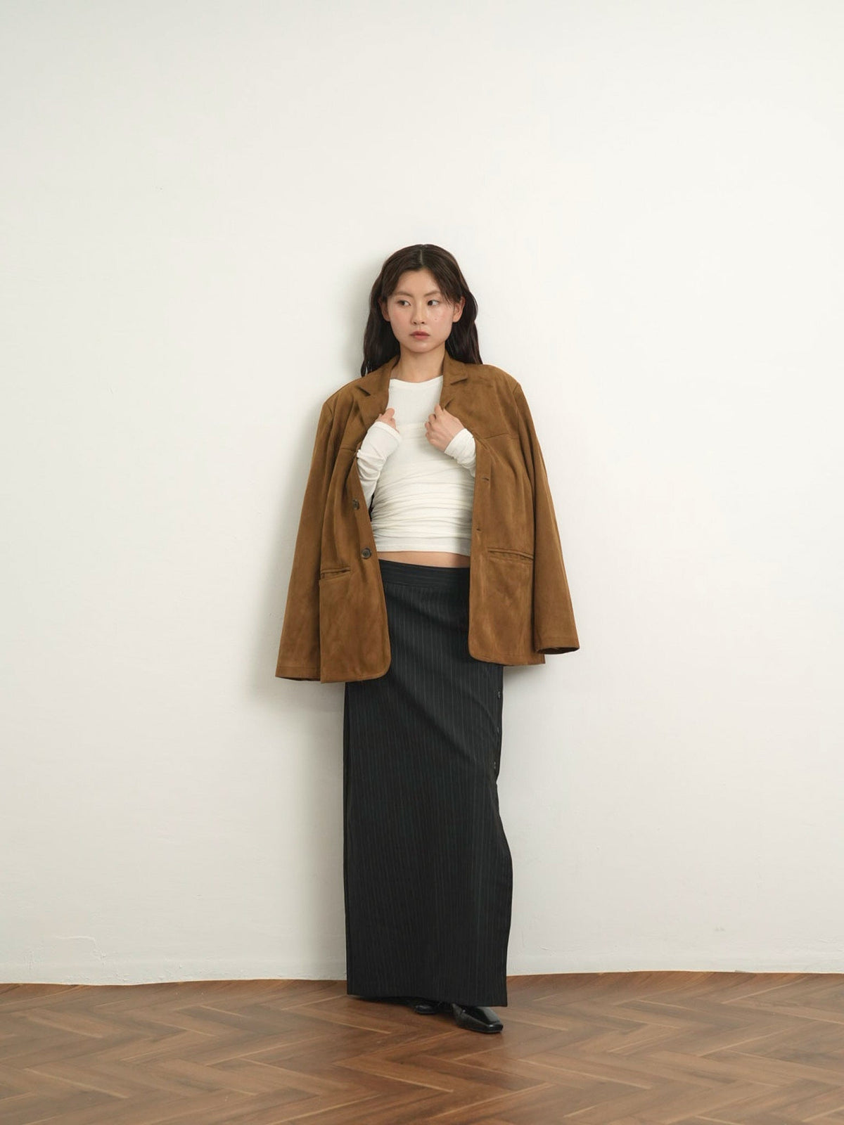 loose suede jacket