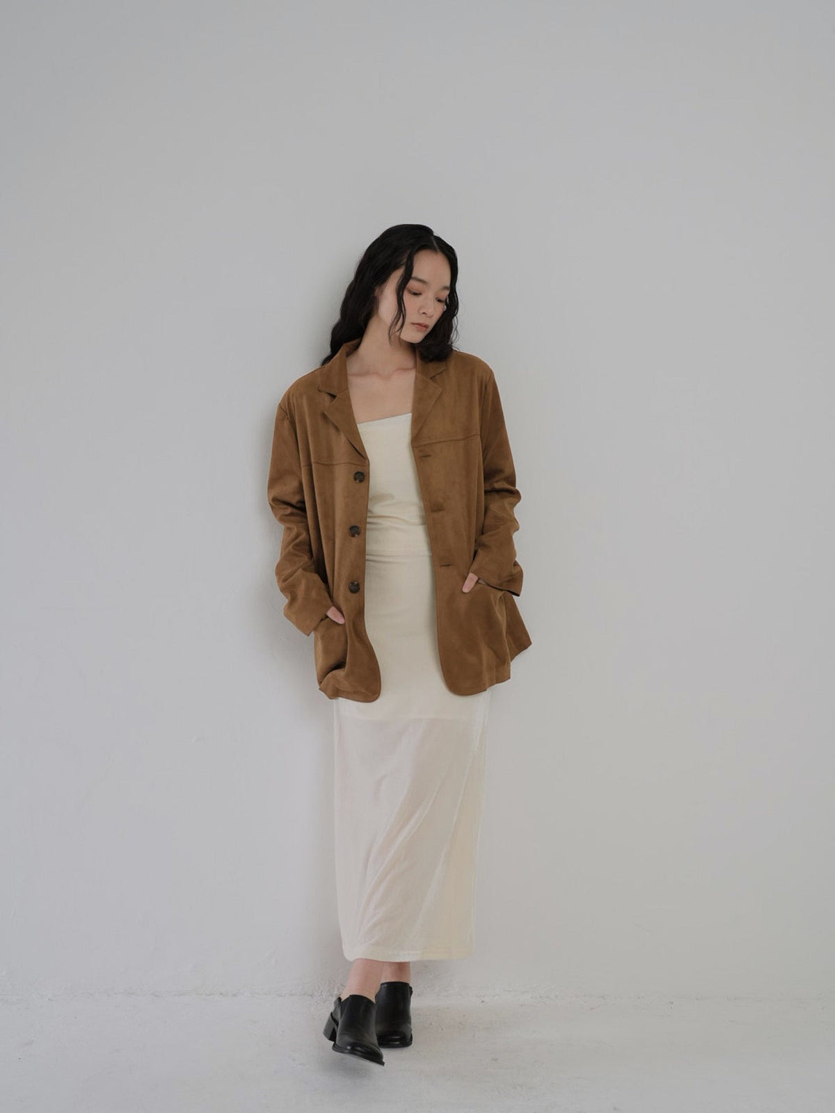 loose suede jacket