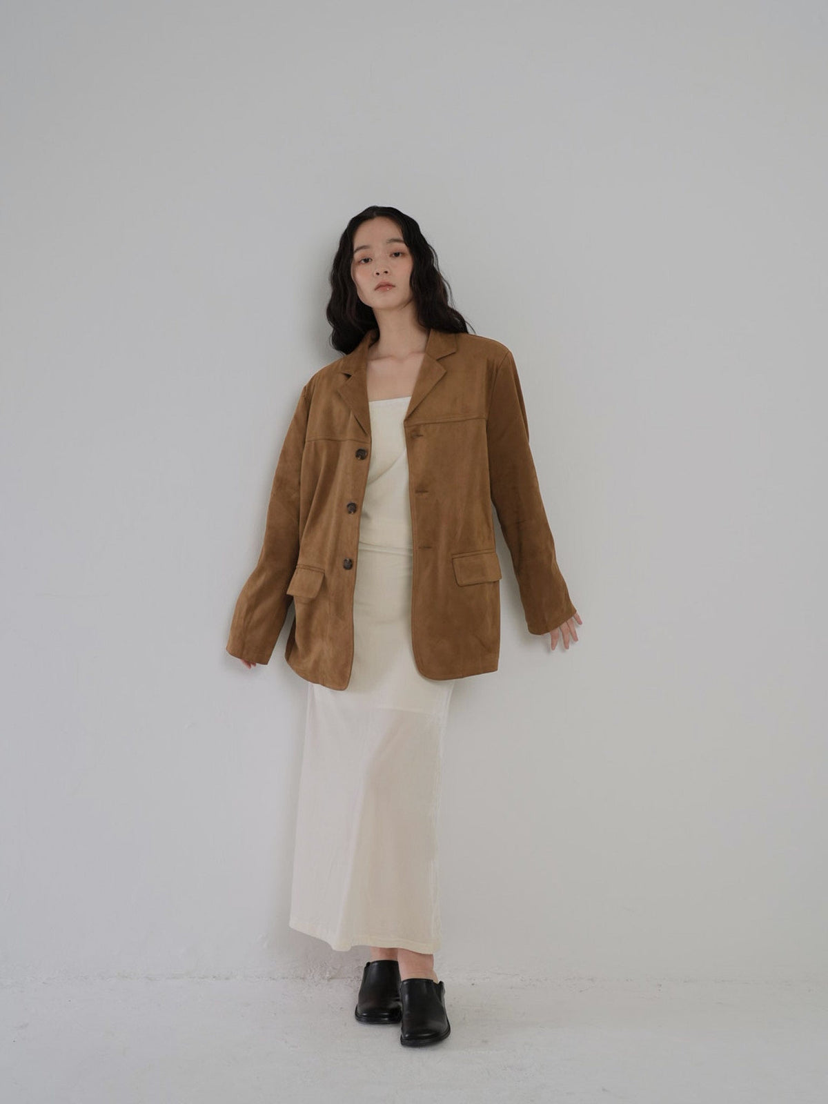 loose suede jacket