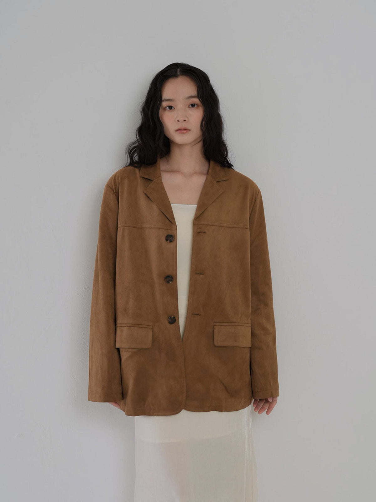 loose suede jacket