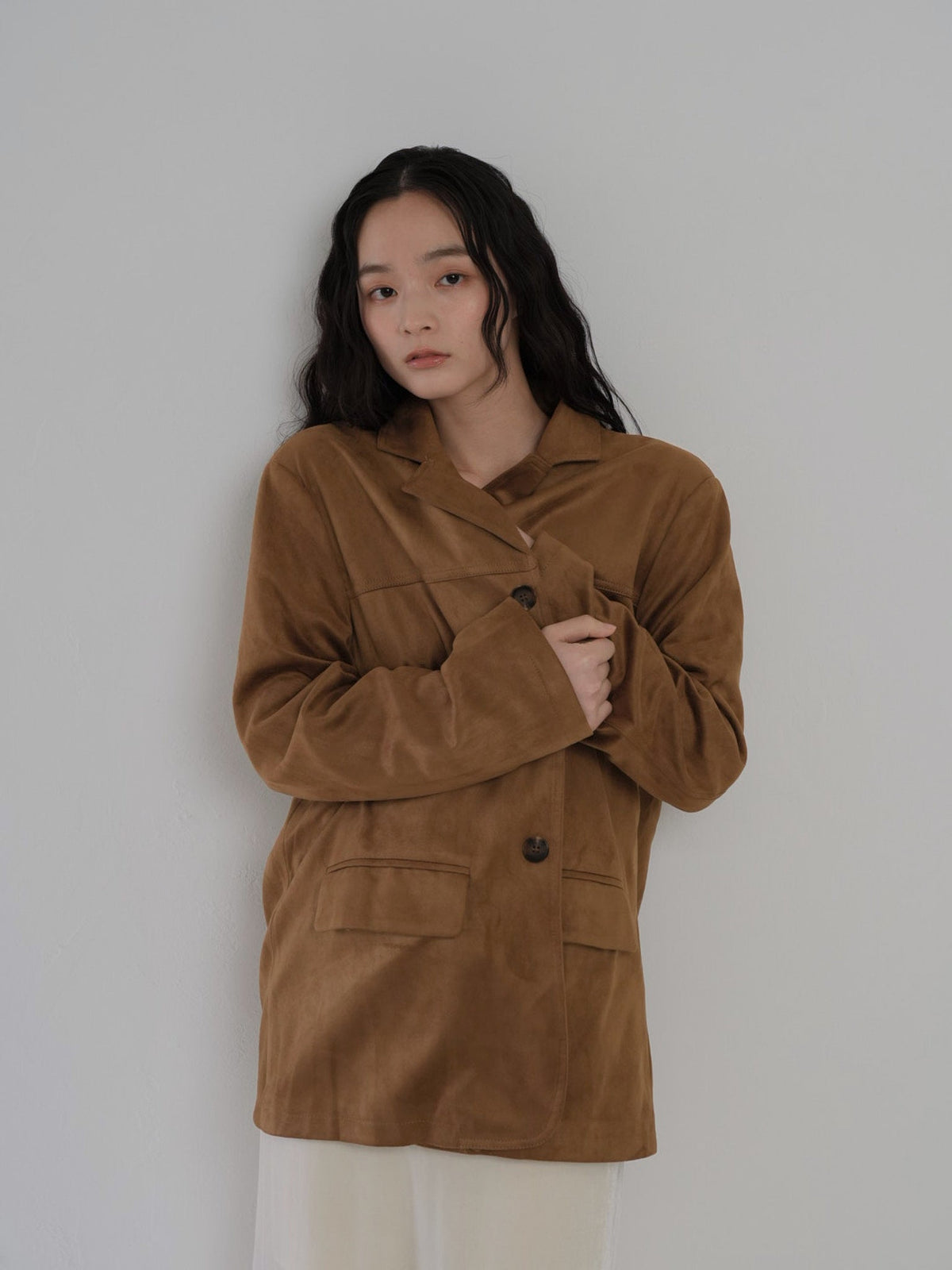 loose suede jacket